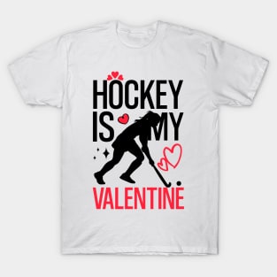 Hockey is Valentine's Day Ice Love Design T-Shirt